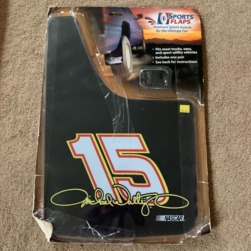 Michael Waltrip 15 NASCAR Sports Flaps Premium Splash Guards *New, no hardware*